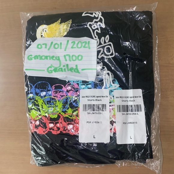 Brand New Vlone X juicewrld Black shorts - Picture 4 of 6